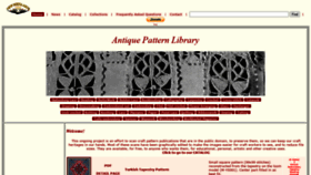 What Antiquepatternlibrary.org website looked like in 2022 (1 year ago)