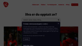 What Arbeiderpartiet.no website looked like in 2022 (1 year ago)