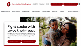 What Americanheart.org website looked like in 2022 (1 year ago)