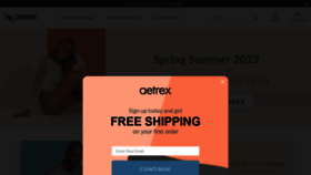 What Aetrex.com website looked like in 2022 (1 year ago)
