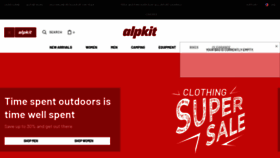 What Alpkit.com website looked like in 2022 (1 year ago)