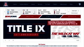 What Arizonawildcats.com website looked like in 2022 (1 year ago)