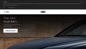 What Audi.in website looked like in 2022 (1 year ago)