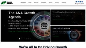 What Ana.net website looked like in 2022 (1 year ago)