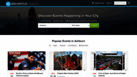 What Allevents.in website looked like in 2022 (3 years ago)