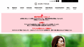 What Agniyoga.jp website looked like in 2022 (1 year ago)
