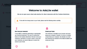 What Adalite.io website looked like in 2022 (1 year ago)
