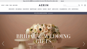 What Aerin.com website looked like in 2022 (1 year ago)