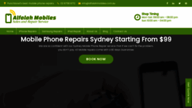 What Alfalahmobiles.com.au website looked like in 2022 (1 year ago)