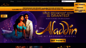 What Aladdinthemusical.com website looked like in 2022 (1 year ago)