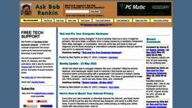 What Askbobrankin.com website looked like in 2022 (1 year ago)