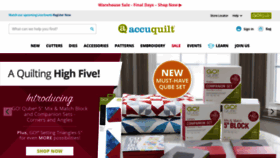 What Accuquilt.com website looked like in 2022 (1 year ago)
