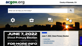 What Acgov.org website looked like in 2022 (1 year ago)