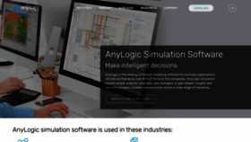 What Anylogic.com website looked like in 2022 (1 year ago)