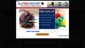 What Allfreecrochet.com website looked like in 2022 (1 year ago)