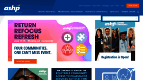 What Ashp.org website looked like in 2022 (1 year ago)