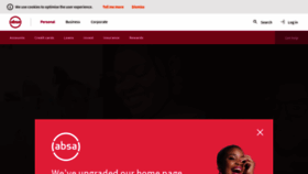 What Absa.co.za website looked like in 2022 (1 year ago)
