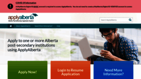 What Applyalberta.ca website looked like in 2022 (1 year ago)