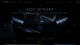What Acura.com website looked like in 2022 (1 year ago)