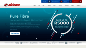 What Afrihost.com website looked like in 2022 (1 year ago)