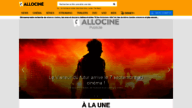 What Allocine.fr website looked like in 2022 (1 year ago)