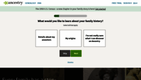 What Ancestry.com website looked like in 2022 (1 year ago)