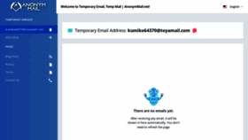 What Anonymmail.net website looked like in 2022 (1 year ago)