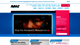 What Avaaz.org website looked like in 2022 (1 year ago)