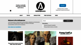 What Anthropocenemagazine.org website looked like in 2022 (1 year ago)