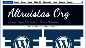 What Altruistas.org website looked like in 2022 (1 year ago)