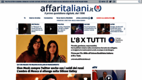 What Affaritaliani.it website looked like in 2022 (1 year ago)