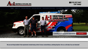 What A1heatingandcoolinginc.com website looked like in 2022 (1 year ago)