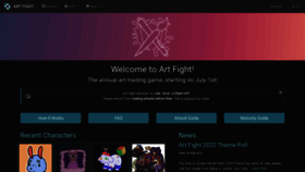 What Artfight.net website looked like in 2022 (1 year ago)