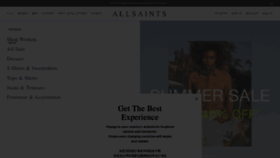 What Allsaints.eu website looked like in 2022 (1 year ago)