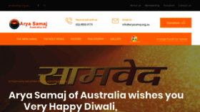 What Aryasamaj.org.au website looked like in 2022 (1 year ago)