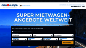 What Autoeurope.de website looked like in 2022 (1 year ago)