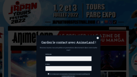 What Animeland.fr website looked like in 2022 (1 year ago)