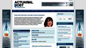 What Actuarialpost.co.uk website looked like in 2022 (1 year ago)