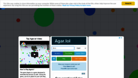 What Agar.lol website looked like in 2022 (1 year ago)