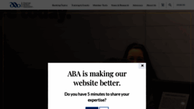 What Aba.com website looked like in 2022 (1 year ago)