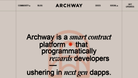 What Archway.io website looked like in 2022 (2 years ago)