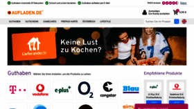 What Aufladen.de website looked like in 2022 (1 year ago)