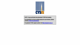 What App.cysis.ca website looked like in 2022 (1 year ago)