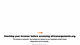 What Africanarguments.org website looked like in 2022 (1 year ago)