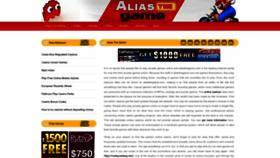 What Aliasthegame.com website looked like in 2022 (1 year ago)