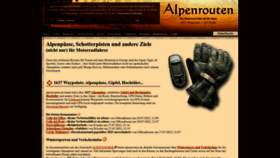 What Alpenrouten.de website looked like in 2022 (1 year ago)