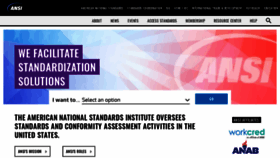 What Ansi.org website looked like in 2022 (1 year ago)