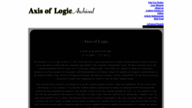 What Axisoflogic.com website looked like in 2022 (1 year ago)