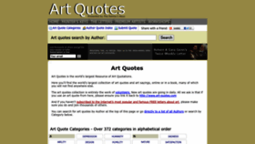 What Art-quotes.com website looked like in 2022 (1 year ago)
