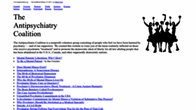 What Antipsychiatry.org website looked like in 2022 (1 year ago)
